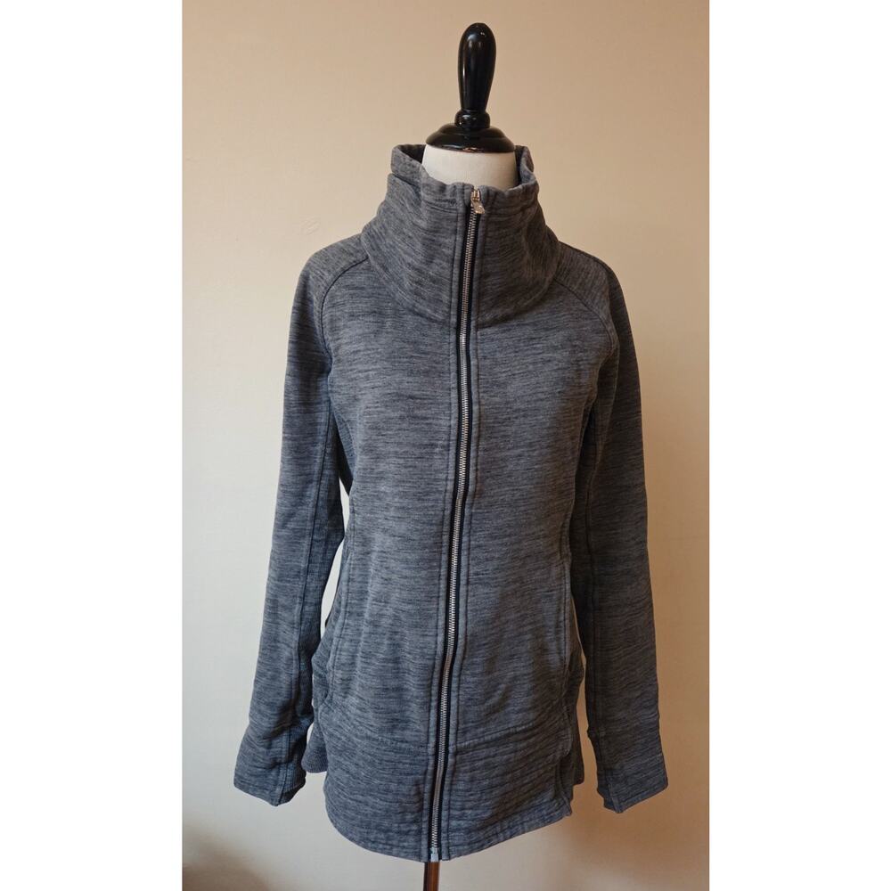 Lululemon Radiant Jacket II Full Zip Funnel Neck Heathered Grey Women’s Size 8